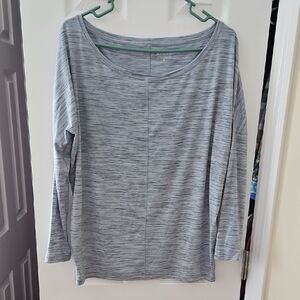Athleta Heathered Gray Long Sleeve Top